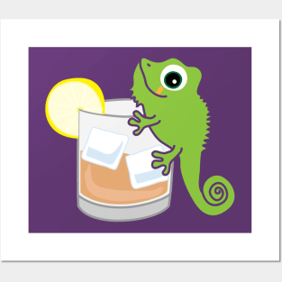 Long Drink Chameleon Posters and Art